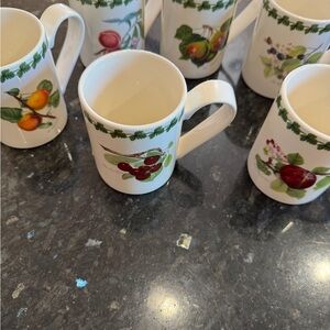 Portmeirion Botanical Fruit Mug Set - White and Green
